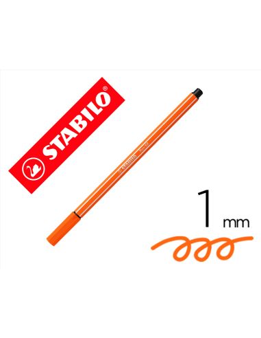 Rotulador Stabilo Acuarelable Pen 68 Bermellon Palido Punta Gruesa 1Mm