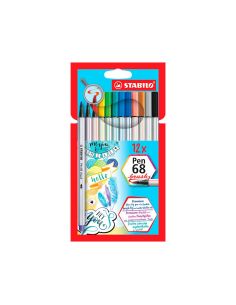 Rotulador Stabilo Acuarelable Pen 68 Brush Punta Pincel Estuche De 12 Unidades Colores Surtidos 2