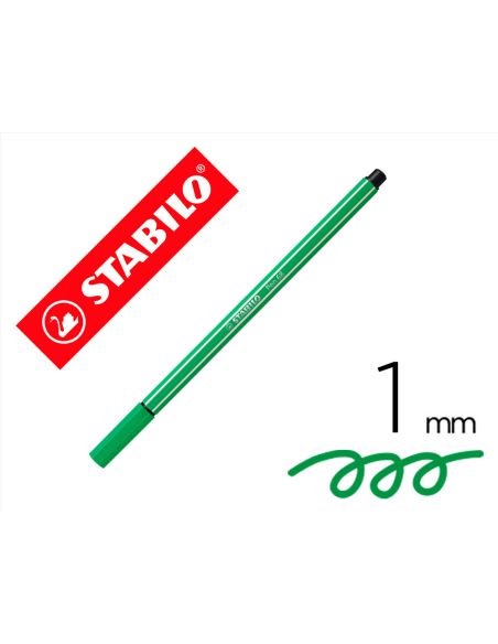 Rotulador Stabilo Acuarelable Pen 68 Esmeralda Claro Punta Gruesa 1Mm