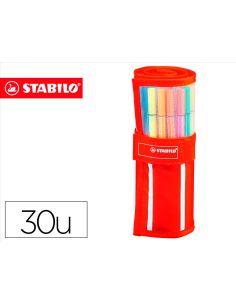 Rotulador Stabilo Acuarelable Pen 68 Estuche De 24 Colores Estandar + 6 Colores Neon