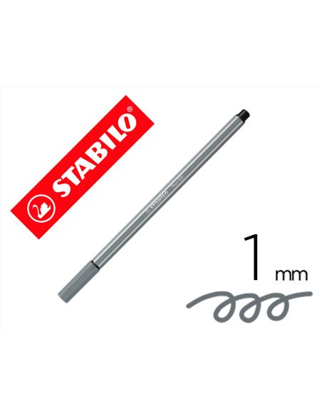 Rotulador Stabilo Acuarelable Pen 68 Gris Azulado Claro Punta Gruesa 1Mm