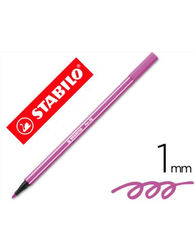 Rotulador Lila Stabilo Acuarelable Pen 68 Punta Gruesa 1Mm