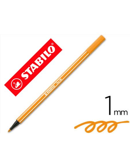 Rotulador Naranja Stabilo Acuarelable Pen 68 Punta Gruesa 1Mm