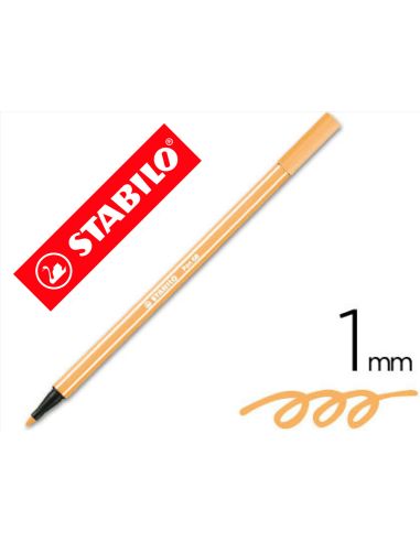 Rotulador Ocre Oscuro Stabilo Acuarelable Pen 68  Punta Gruesa 1Mm