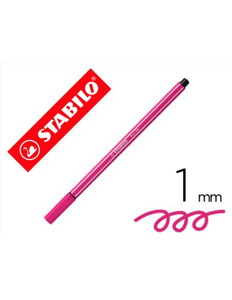 Rotulador Rosa Stabilo Acuarelable Pen 68 Punta Gruesa 1Mm