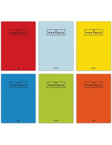 Libreta Papyrus Grapa A5+ Milimetrado 48 Hojas 90 G Colores Surtidos Tapa Gofrada|Libreriasalesiana