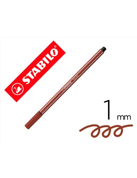 Rotulador Stabilo Acuarelable Pen 68 Siena Tostado Punta Gruesa 1Mm