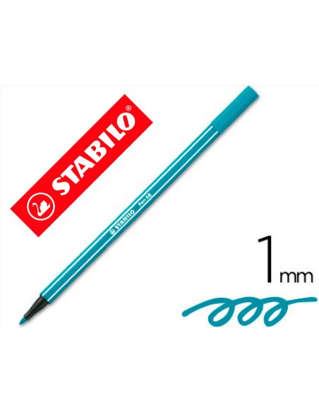 Rotulador Turquesa Stabilo Acuarelable Pen 68 Turquesa Punta Gruesa 1Mm