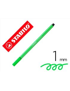 Rotulador Stabilo Acuarelable Pen 68 Verde Neon Punta Gruesa 1Mm 2