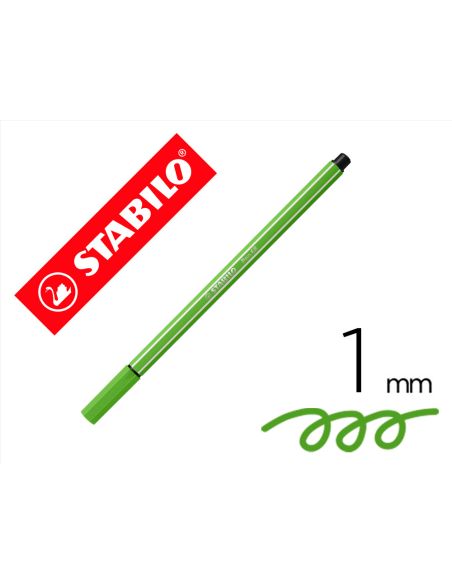 Rotulador Verde Prado Stabilo Acuarelable Pen 68  Punta Gruesa 1Mm
