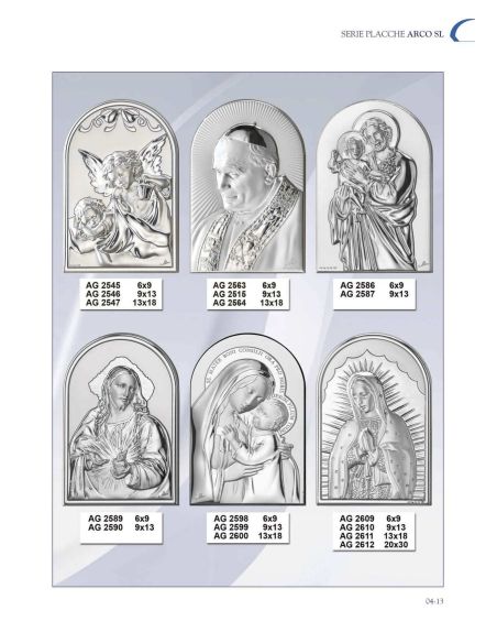 Cuadro Arco Plata 6X9 Cm Corazon Jesus