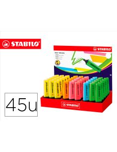 Rotulador Stabilo Boss Fluorescente 70 Expositor De 45 Unidades Colores Surtidos 2