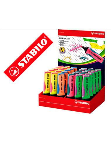 Rotulador Stabilo Boss Splash 75 Expositor Sobremesa De 30 Unidades Colores Surtidos