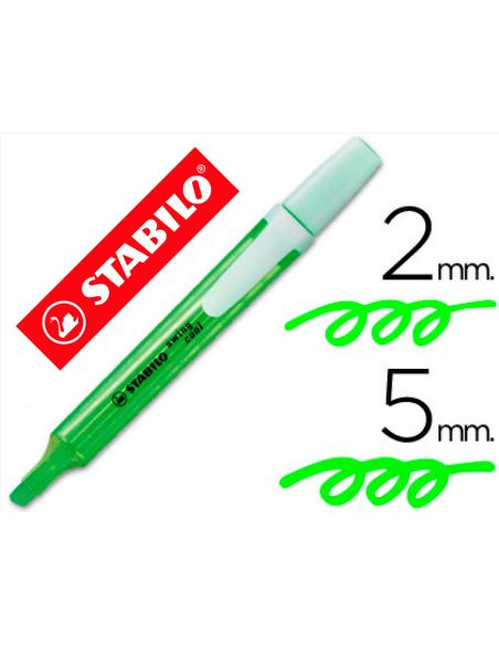 Rotulador Verde Stabilo Marcador Fluorescente Swing Cool