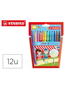 Rotulador Stabilo Power Caja De 12 Unidades Colores Surtidos