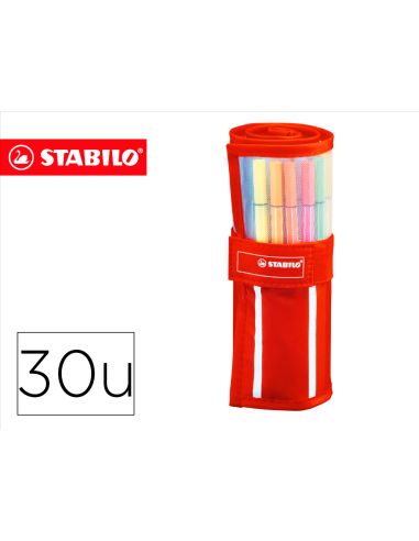Rotulador Stabilo Punta De Fibra Pen 68 Estuche Rollerset De 30 Unidades Colores Surtidos