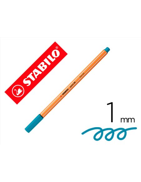 Rotulador Azul Cobalto Stabilo Punta De Fib Ra Point 88  Punta Fina 0,4Mm
