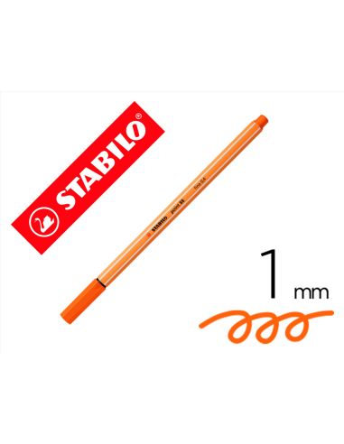Rotulador Stabilo Punta De Fib Ra Point 88 Bermellon Palido Punta Fina 0,4Mm
