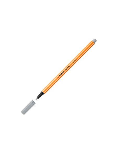 Rotulador Gris Stabilo Punta De Fib Ra Point 88 Punta Fina 0,4Mm