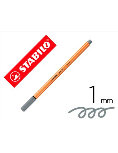 Rotulador Gris Azulado Stabilo Punta De Fib Ra Point 88 Claro Punta Fina 0,4Mm
