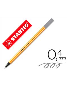 Rotulador Stabilo Punta De Fib Ra Point 88 Gris Oscuro Punta Fina 0,4Mm