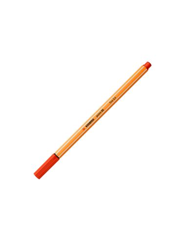Rotulador Rojo  Stabilo Punta De Fib Ra Point 88 Punta Fina 0,4Mm