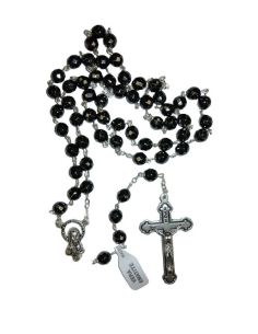 Rosario Hematite Genuino 5Mm Bola Multicaras