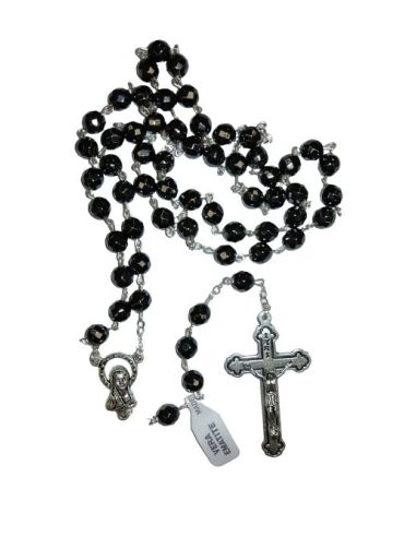 Rosario Hematite Genuino 5Mm Bola Multicaras