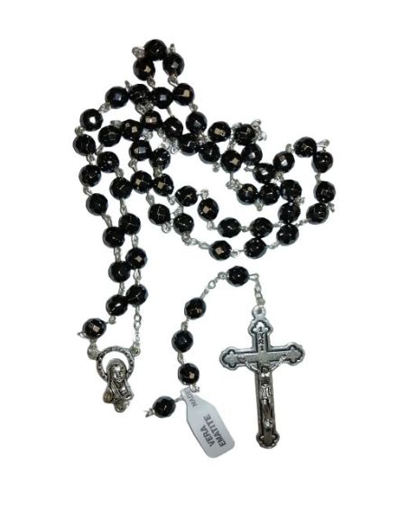 Rosario Hematite Genuino 5Mm Bola Multicaras