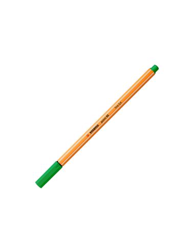 Rotulador Verde Hoja Stabilo Punta De Fib Ra Point 88  Punta Fina 0,4Mm
