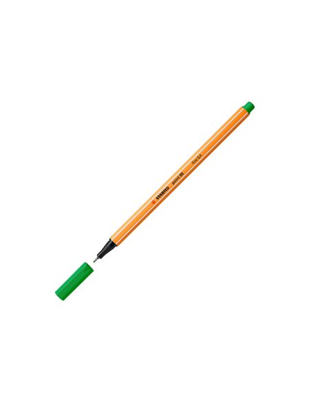 Rotulador Verde Hoja Stabilo Punta De Fib Ra Point 88  Punta Fina 0,4Mm