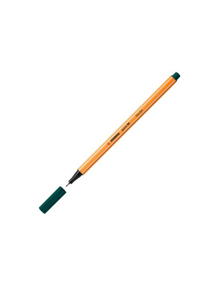 Rotulador Verde Pino Stabilo Punta De Fib Ra Point 88  Punta Fina 0,4Mm