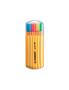 Rotulador Stabilo Punta De Fibra Point 88 Zebrui Estuche De 20 Unidades Colores Neon Surtidos 2