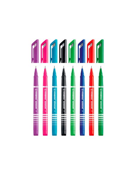 Rotulador Stabilo Sensor Punta De Fibra 0,3 Mm Expositor De 48 Unidades Colores Surtidos
