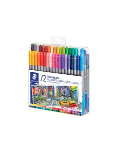 Rotulador Staedtler Doble Punta De Fibra 3200 Estuche De 72 Unidades Colores Surtidos 2