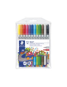 Rotulador Staedtler Noris Club Doble Punta Caja De 12 Unidades Colores Surtidos