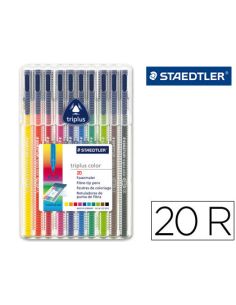 Rotulador Staedtler Triplus Color 323 Estuche De 20 Unidades Colores Surtidos (14+6 Gratis)