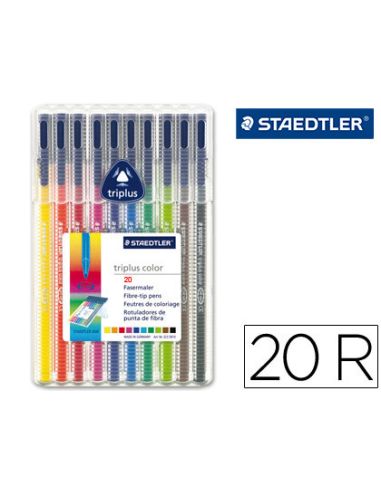 Rotulador Staedtler Triplus Color 323 Estuche De 20 Unidades Colores Surtidos (14+6 Gratis)