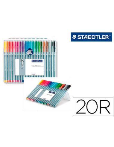 Rotulador Staedtler Triplus Fineliner 334 Estuche De 20 Unidades Colores Surtidos (14+6 Gratis)