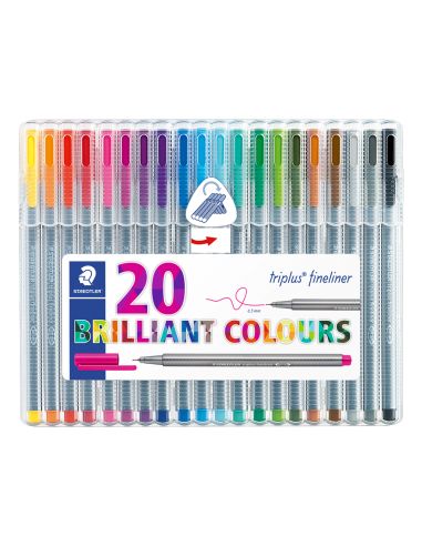 Rotulador Staedtler Triplus Fineliner 334 Estuche De 20 Unidades Colores Surtidos (14+6 Gratis)