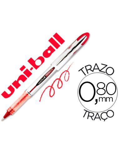 Rotulador Rojo Uni-Ball Roller Ub-200 Vision 0,8 Mm -Unidad