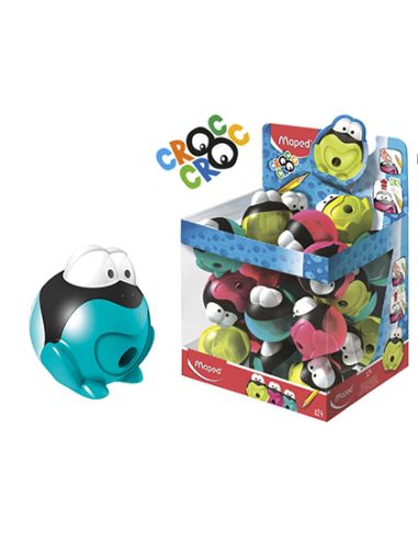 Sacapuntas Maped Plastico Croc Croc Signal Con Deposito 1 Uso Colores Surtidos