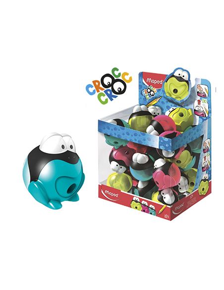 Sacapuntas Maped Plastico Croc Croc Signal Con Deposito 1 Uso Colores Surtidos