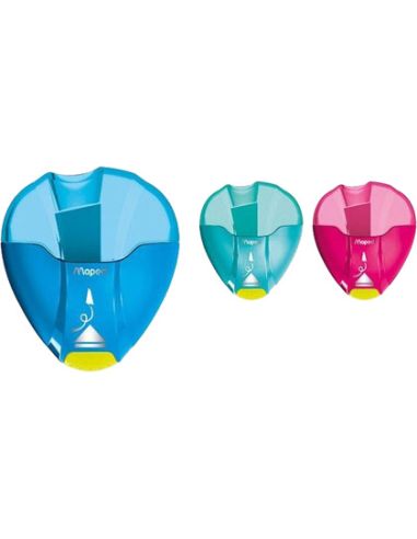 Sacapuntas Maped Plastico I-Gloo 1 Uso Con Deposito Colores Surtidos