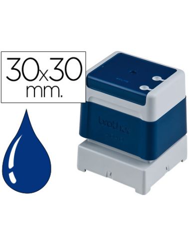 Sello Automatico Brother 30 Mm X 30 Mm Azul
