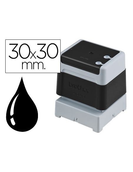 Sello Automatico Brother 30 Mm X 30 Mm Negro