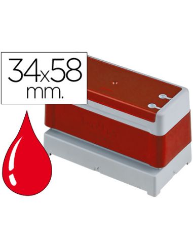 Sello Automatico Brother 34 Mm X 58 Mm Rojo
