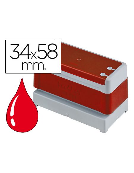 Sello Automatico Brother 34 Mm X 58 Mm Rojo
