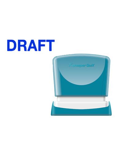 Sello X'Stamper Quix Personalizable Color Azul Medidas 11X40 Mm Q-10