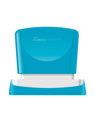 Sello X'Stamper Quix Personalizable Color Azul Medidas 13X49 Mm Q-13